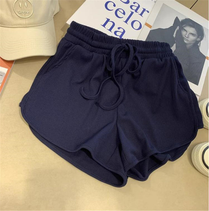 Femme Rib-Højtaljede-Sportshorts Stilla