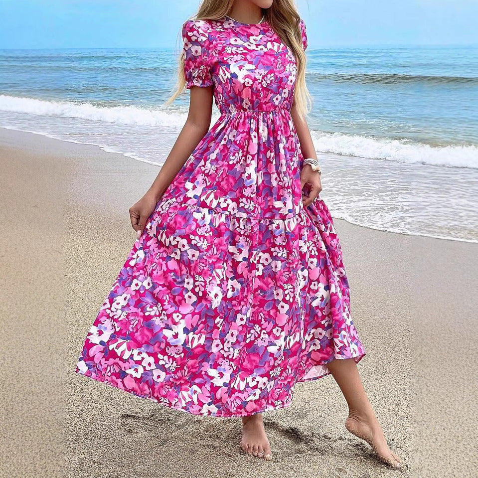 Dame Blomster Maxi Kjole Stilla