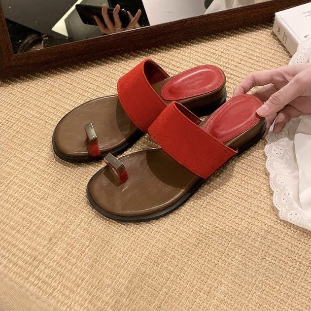 Femme Stilfulde Thong Slide Sandaler Stilla