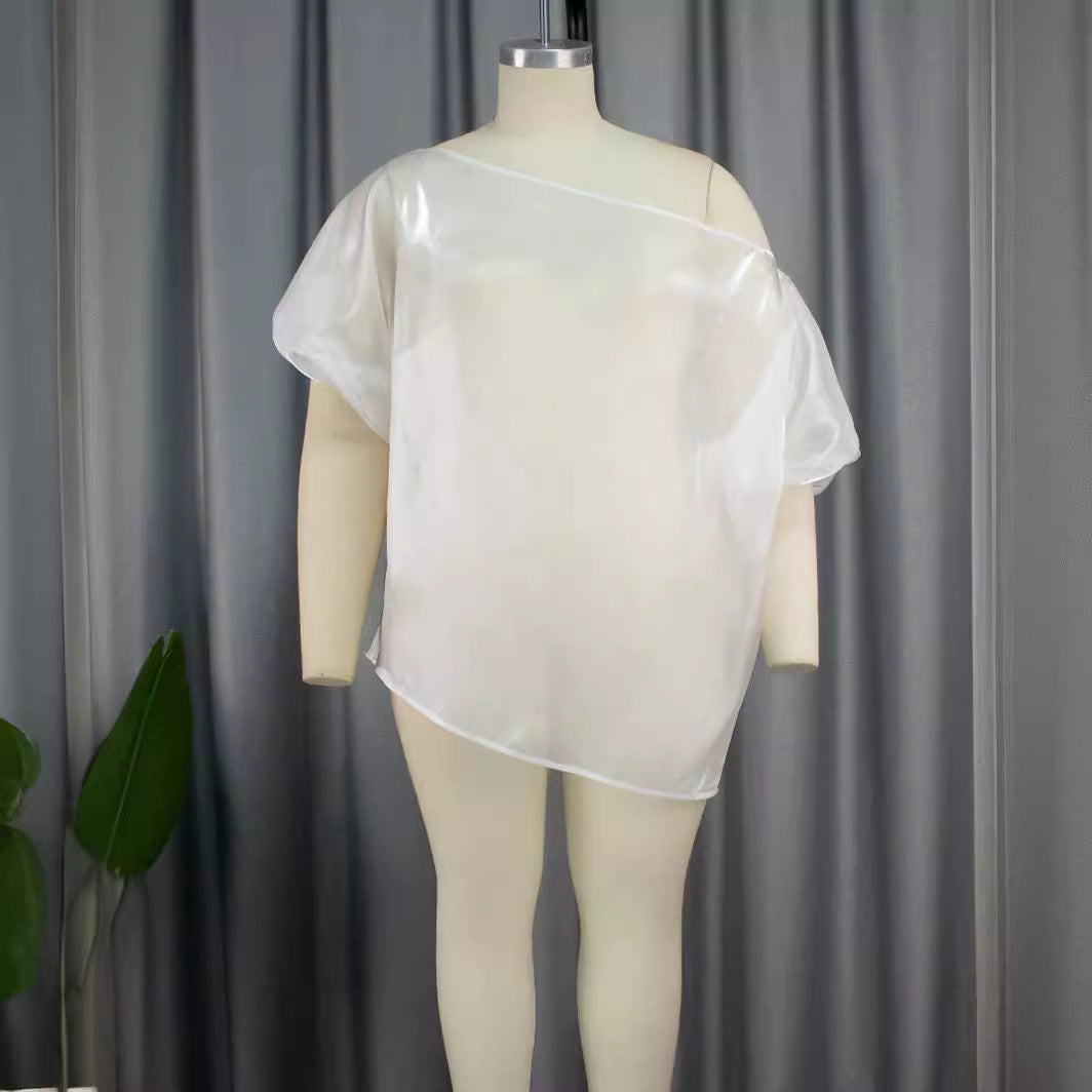 Dame Transparent Chiffon-Bluse Skovae