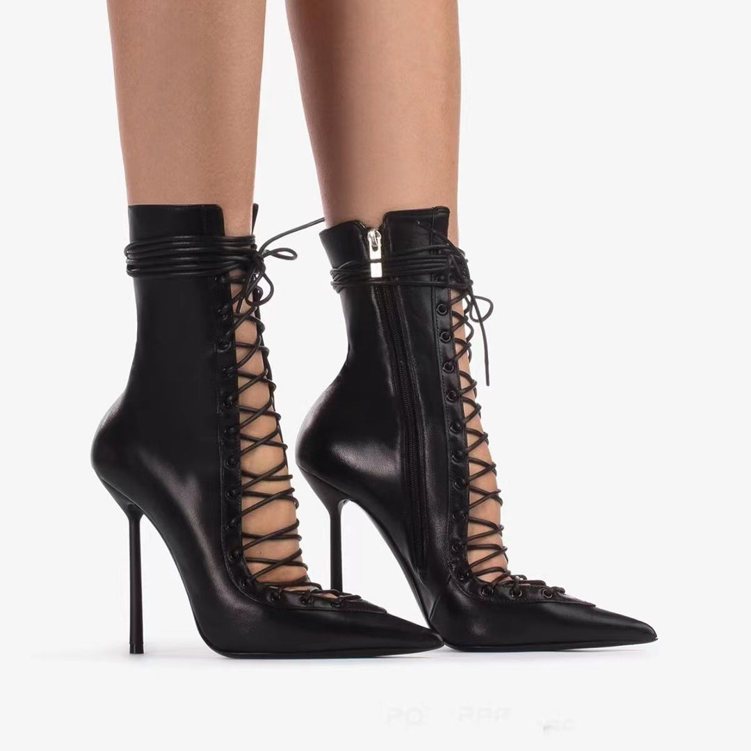 Dame Snøring High-Stiletto Støvler med Lynlås Stilla