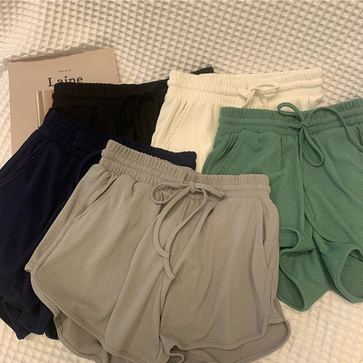 Dame Rib-høj talje-lounge-shorts Stilla