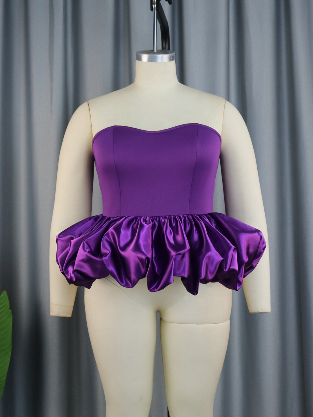 Dame Trendy Bustier med Rynkebund Skovae