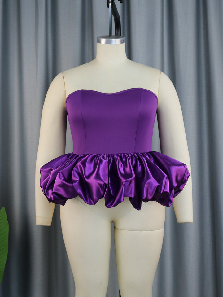 Dame Trendy Bustier med Rynkebund Skovae