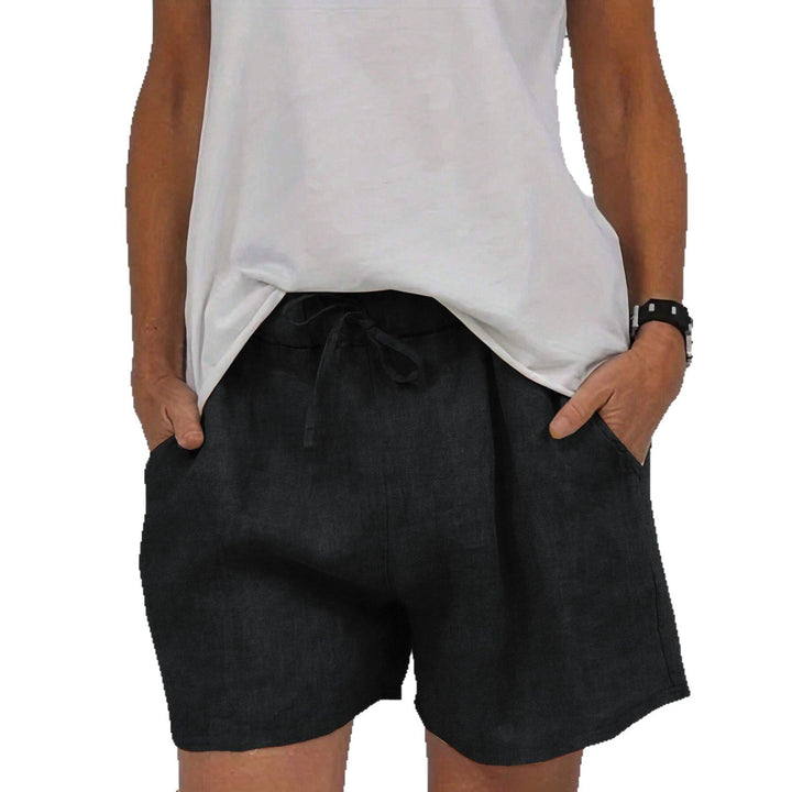 Dame Fritids Linned Shorts Stilla