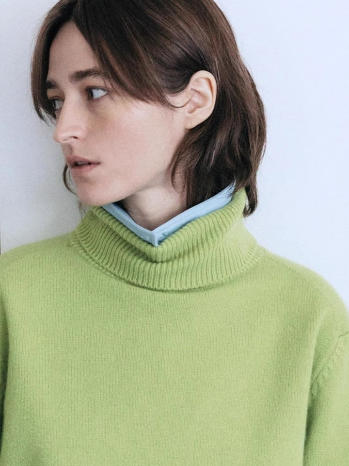 Damer Langærmet Sweater med Høj Krave Stilla