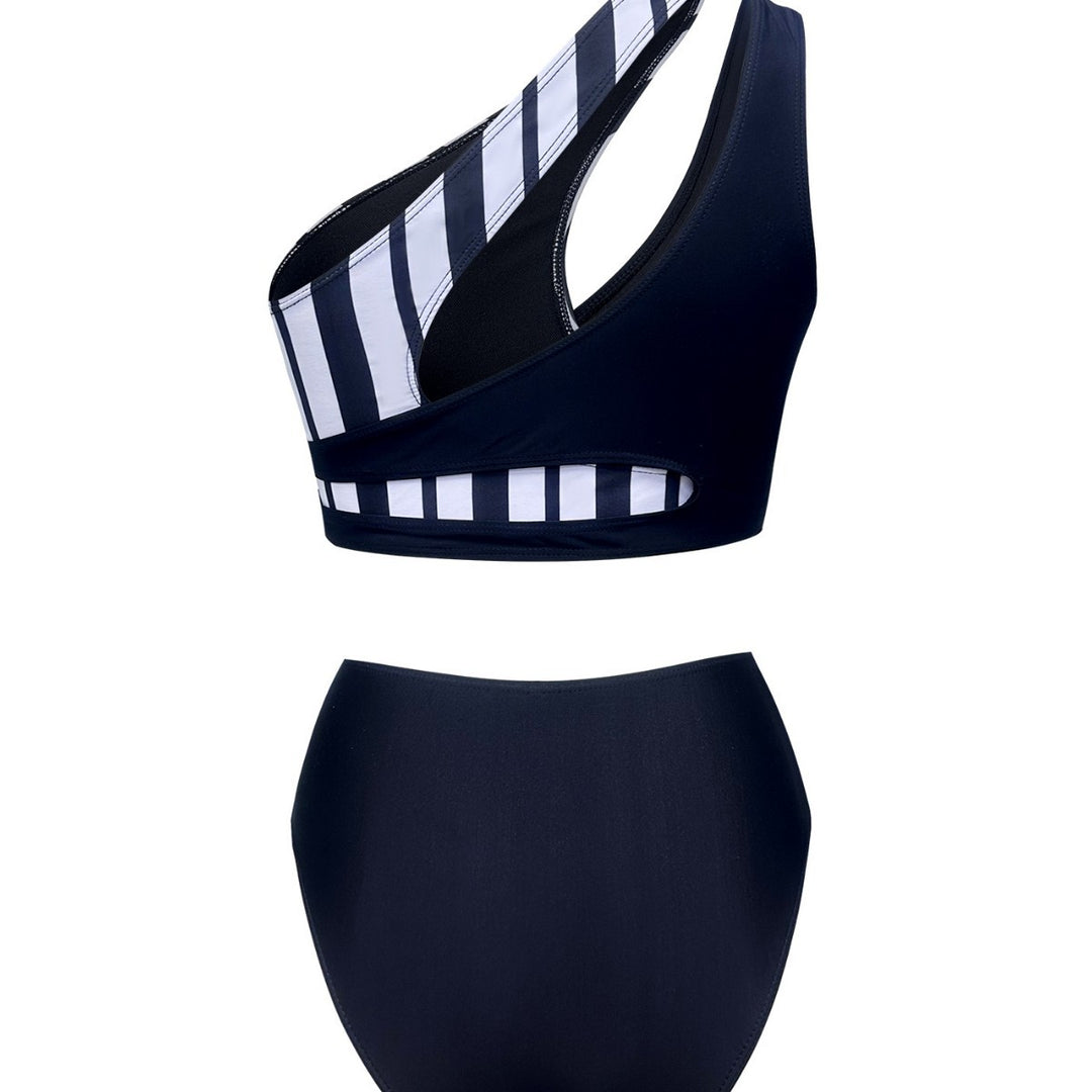 Dame Bikinibrystholder med asymmetrisk snit og slidstærkt Black & White design Stilla