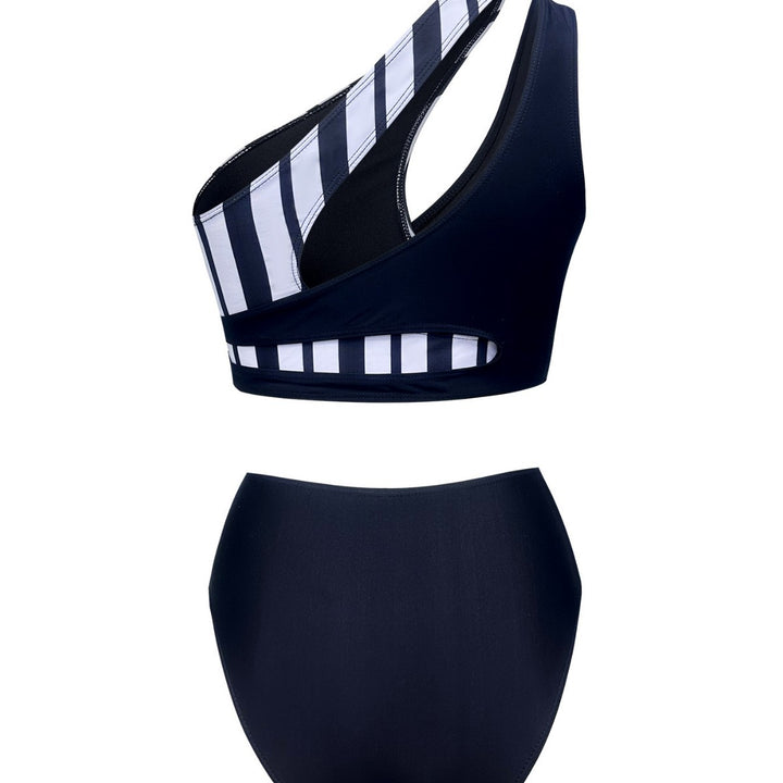 Dame Bikinibrystholder med asymmetrisk snit og slidstærkt Black & White design Stilla