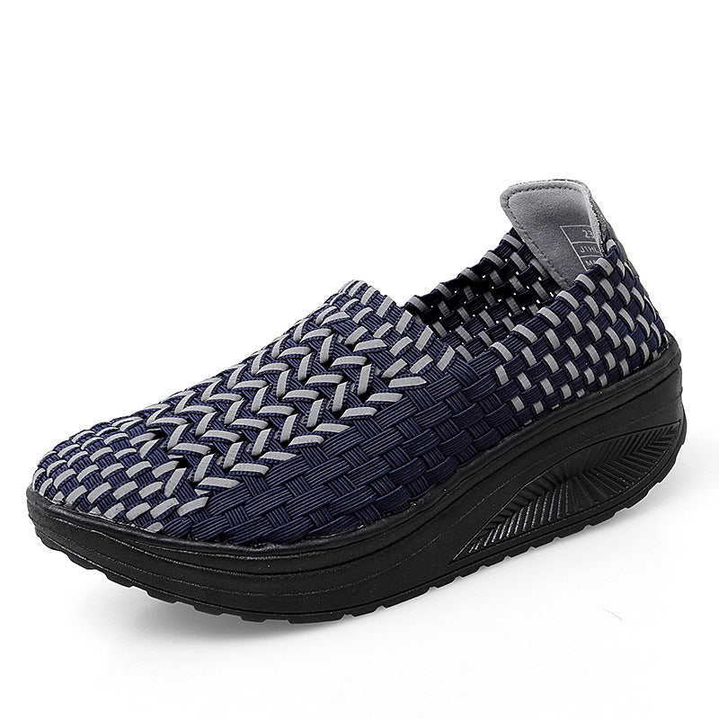 Herrer Åndbare Slip-On Flettet Sneakers Stilla
