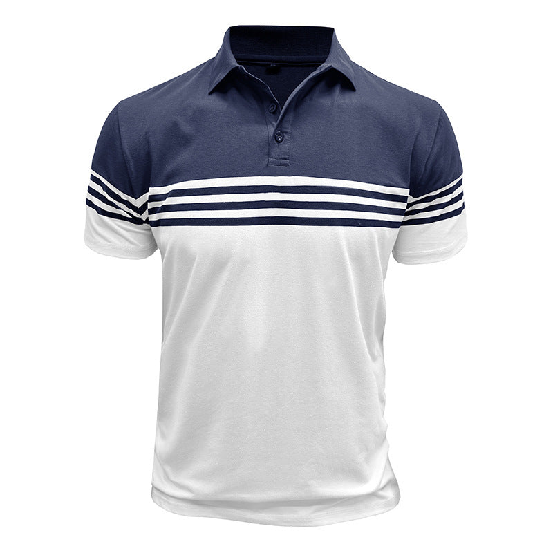 Herrer Poloshirt med moderne stribedetalje Stilla
