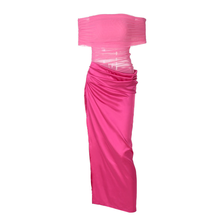Dame Elegant Maxikjole med off-shoulder design og raffineret drapering Stilla