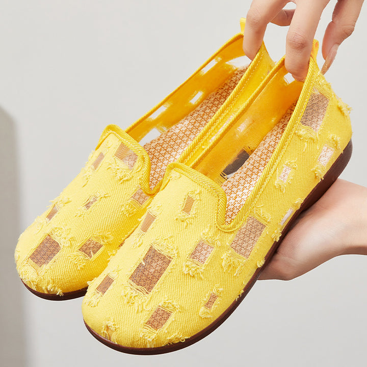 Femme Stilfulde Slip-On Fritidssko med Åndbart Cut-Out Design Stilla