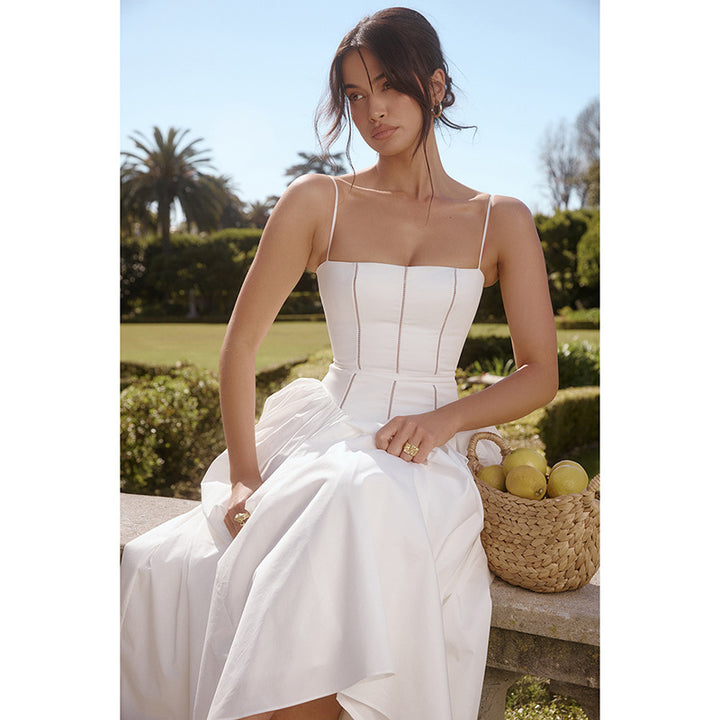 Dame Elegant Off-Shoulder Maxikjole Stilla
