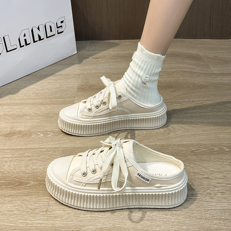 Dame Modische Sneakers med tykk platformsål og åndbar overfladestruktur Stilla
