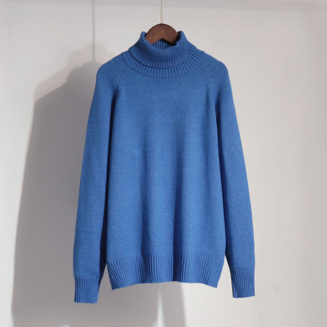 Kvinders strikket sweater med høj krave og afslappet pasform Stilla