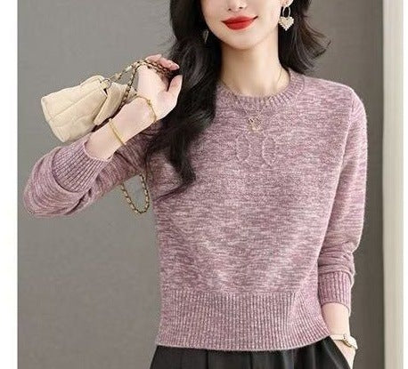 Damer fashionable strikket pullover med fint kabelmønster Stilla