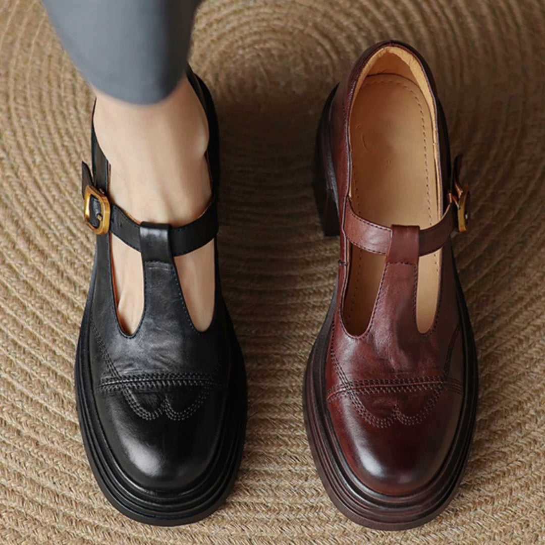 Dame Elegante Pumps med rem og blokhæl Stilla