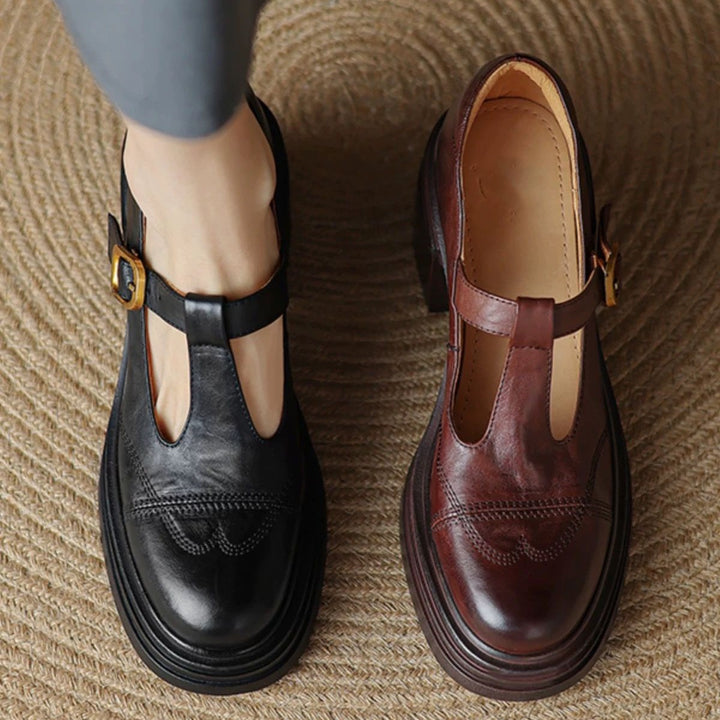 Dame Elegante Pumps med rem og blokhæl Stilla