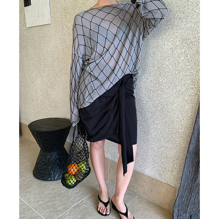 Dame wrap skirt lavet af kvalitetsmateriale med elegante draperingsdetaljer Stilla