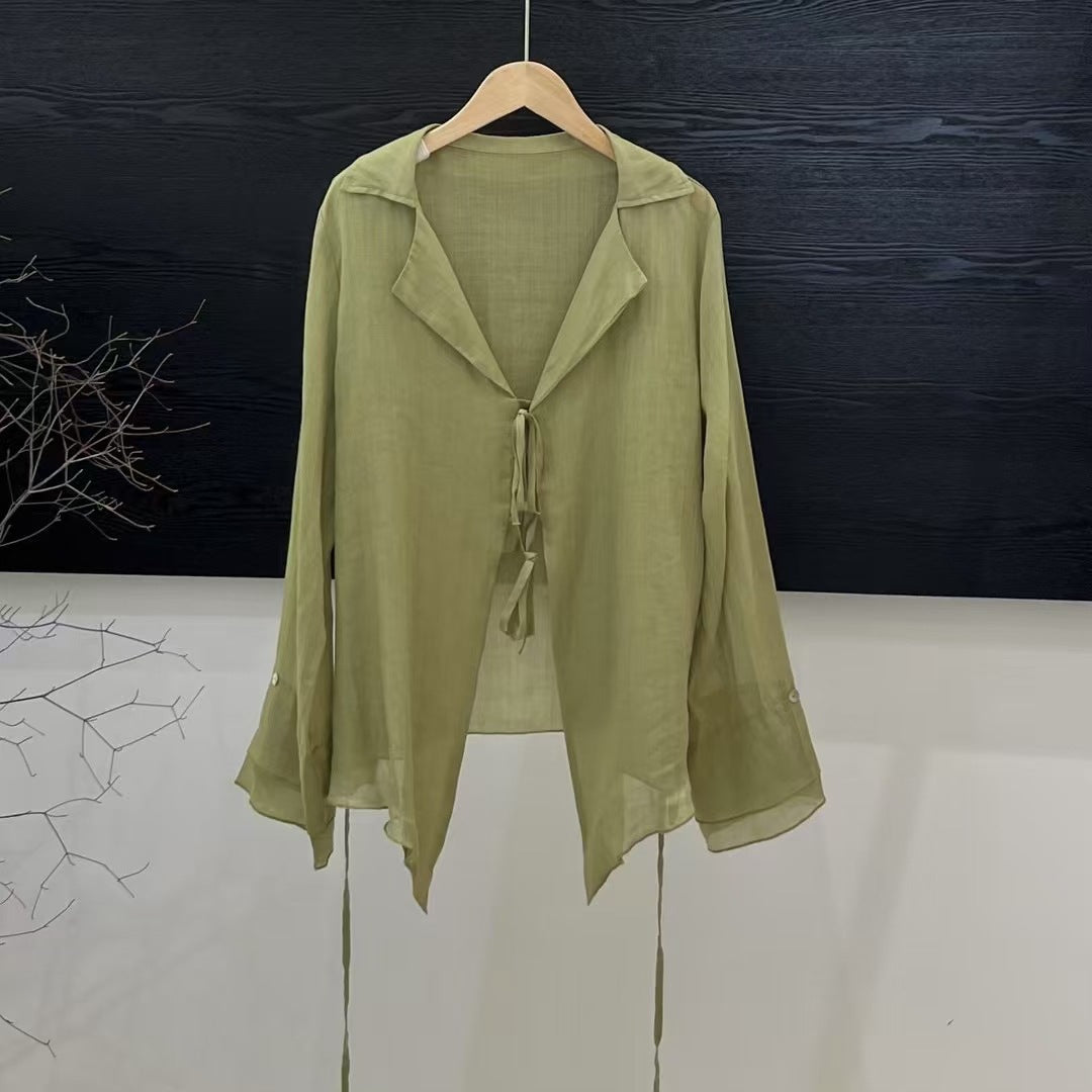 Femme Let knude-front-skjorte Stilla