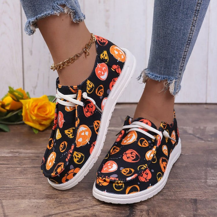 Dame Sneakers med Halloween-motiv og komfortabelt fodseng Stilla