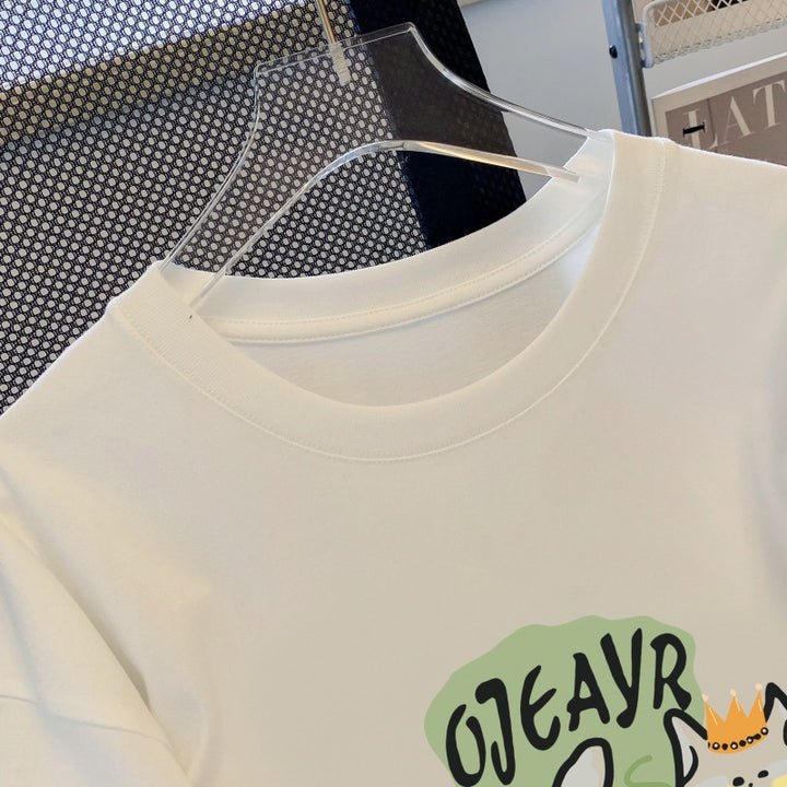 Dame T-shirt med kreativt kattemotiv og inspirerende weekend-tekst Stilla