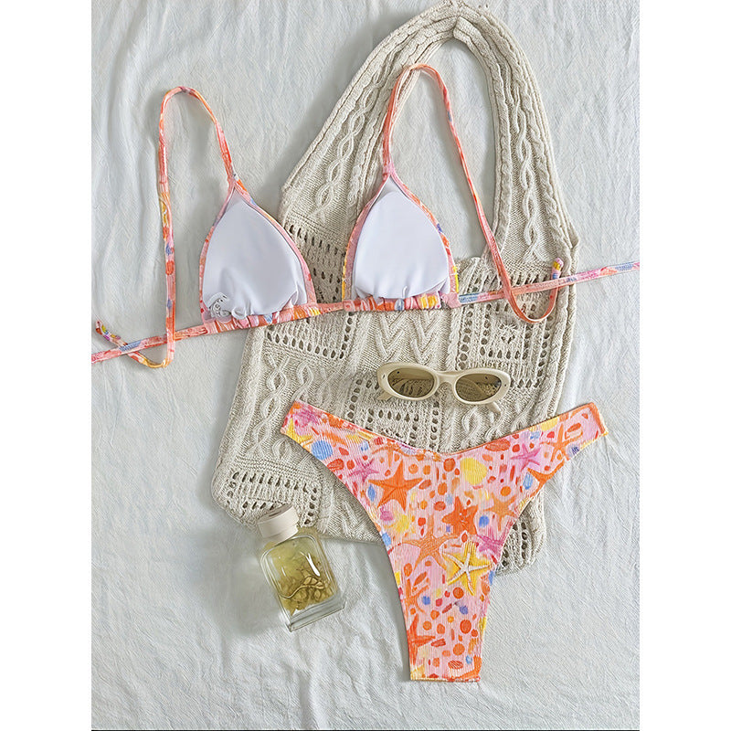 Damer Triangel-Bikini med florale mønstre og legende detaljer Skovae