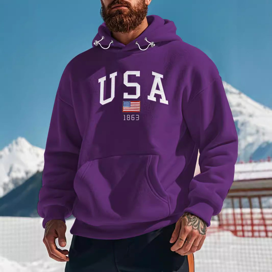 Herre sweatshirt med hætte Stilla