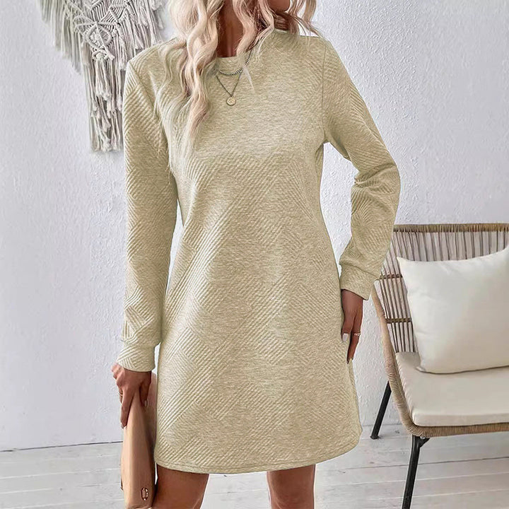 Dame Lækkert Sweatkjole med struktureret Design Stilla