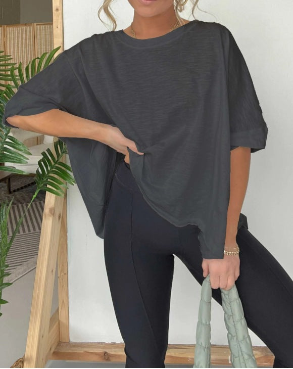 Dame casual oversized T-shirt med luftige ærmer Stilla