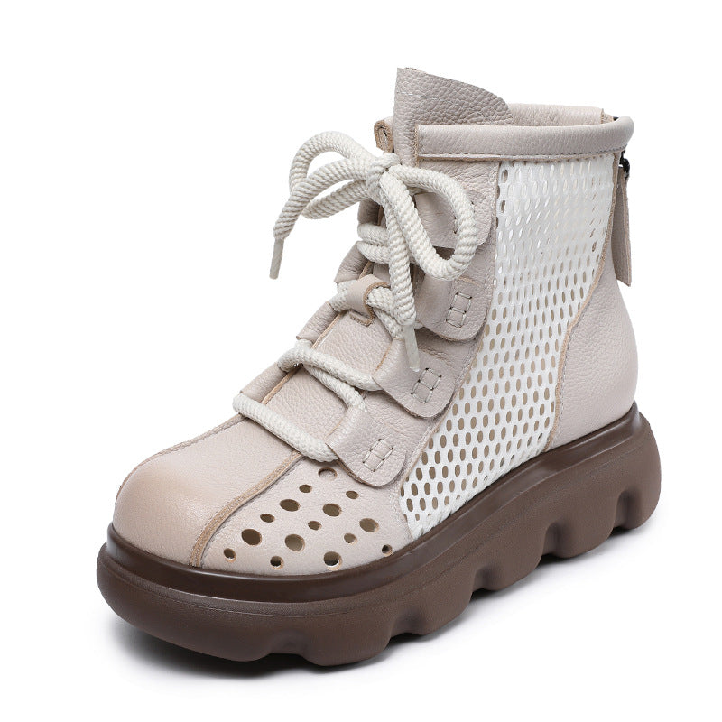 Dame Åndbare Net Snørebånd Ankelsneakers med Polstret Såle Stilla