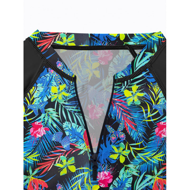 Dame Farverig UV-beskyttelses Rashguard med Shorts Skovae