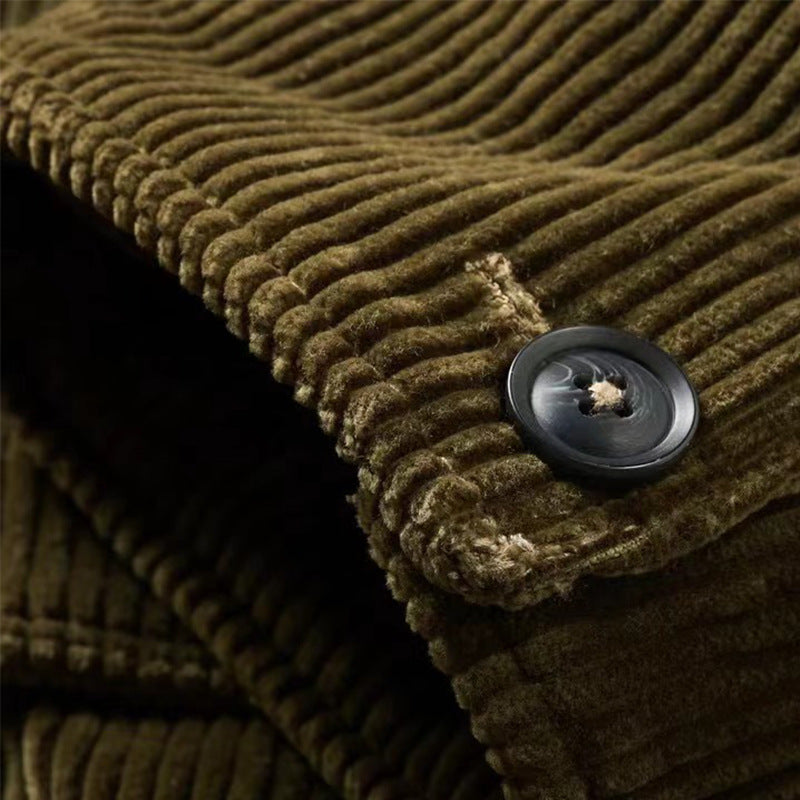 Herren moderigtig fløjlsjakke med påsyede lommer og robust design Stilla