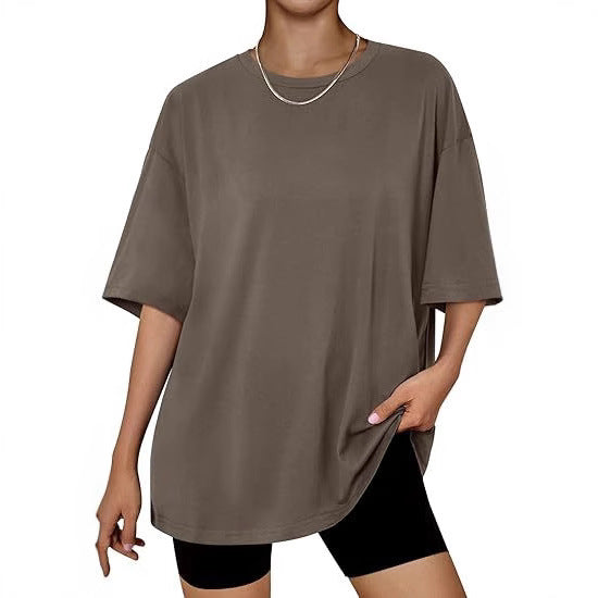 Dame Oversized Struktur T-Shirt Stilla