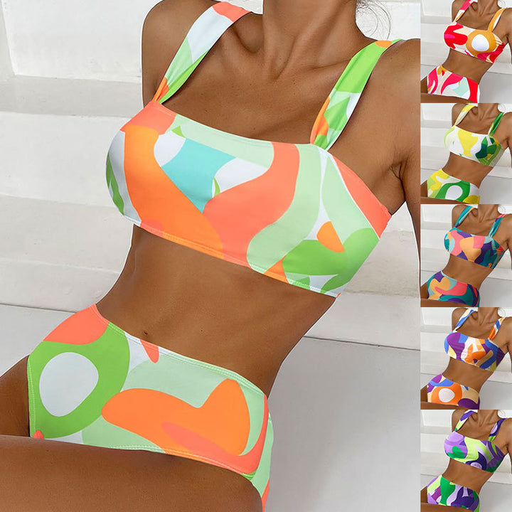 Dame bikini sæt med moderne geometrisk design Stilla