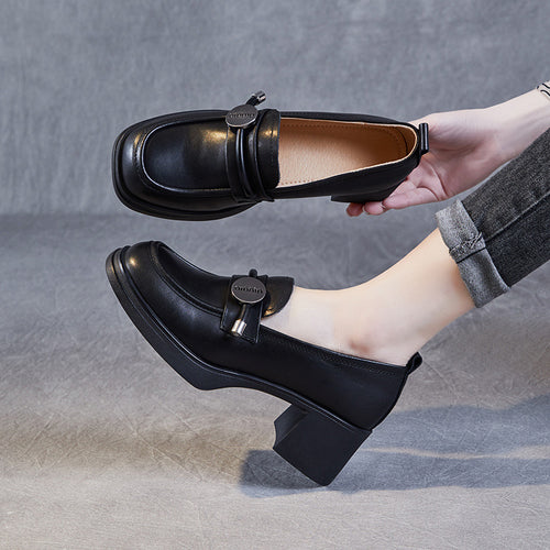 Dame Chic Blokhæl Slip-ons med dekorative accenter Stilla