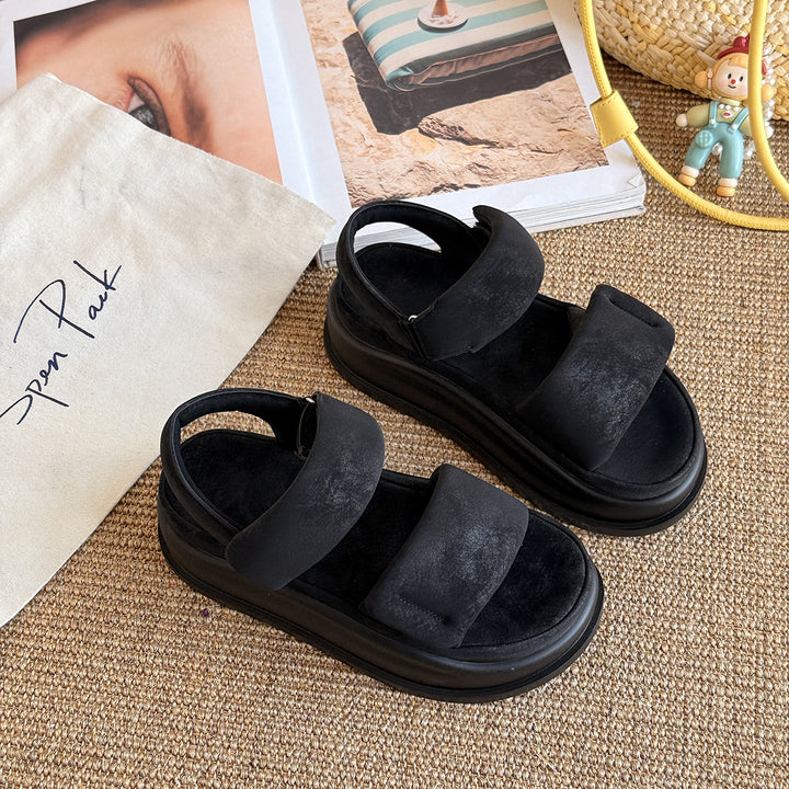 Femme Comfort Slide Sandaler med justerbare remme Stilla