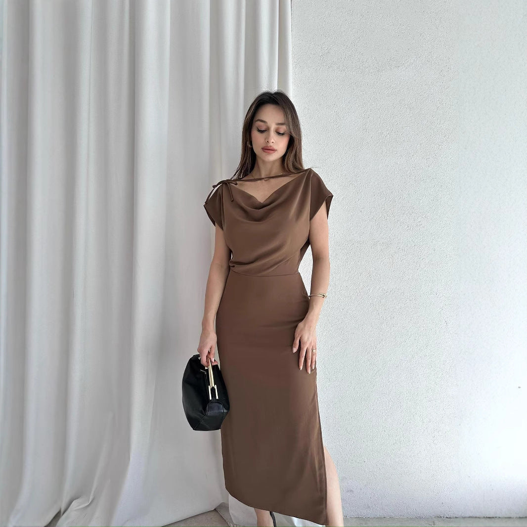 Dame Elegant Off-Shoulder Maxi-Kjole Stilla