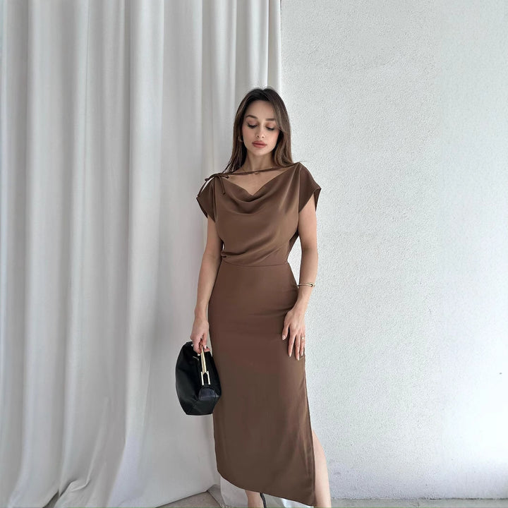 Dame Elegant Off-Shoulder Maxi-Kjole Stilla