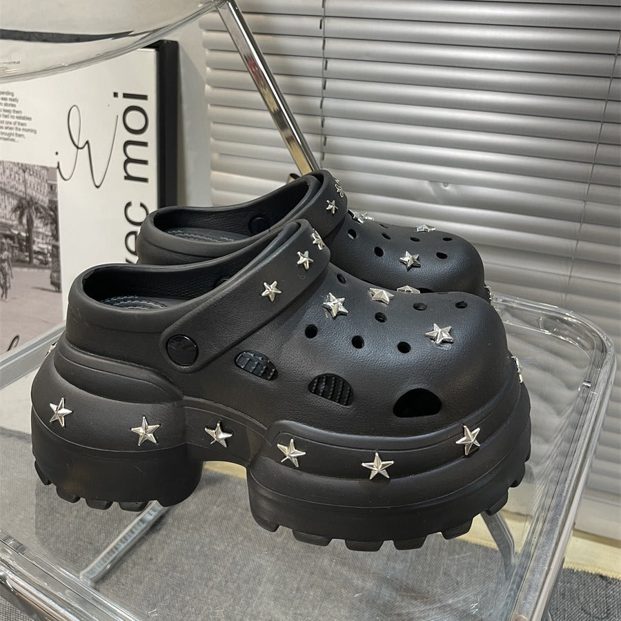 Damer mode Clogs med trendy stjerne-design Stilla