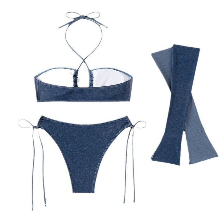 Dame Bikini-sæt med innovativt stropdesign og elegant ringaccent Stilla