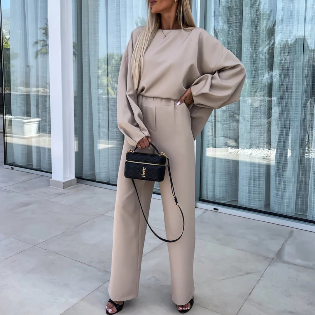Kvinders elegante jumpsuit med brede ben og voluminøse ærmer Skovae