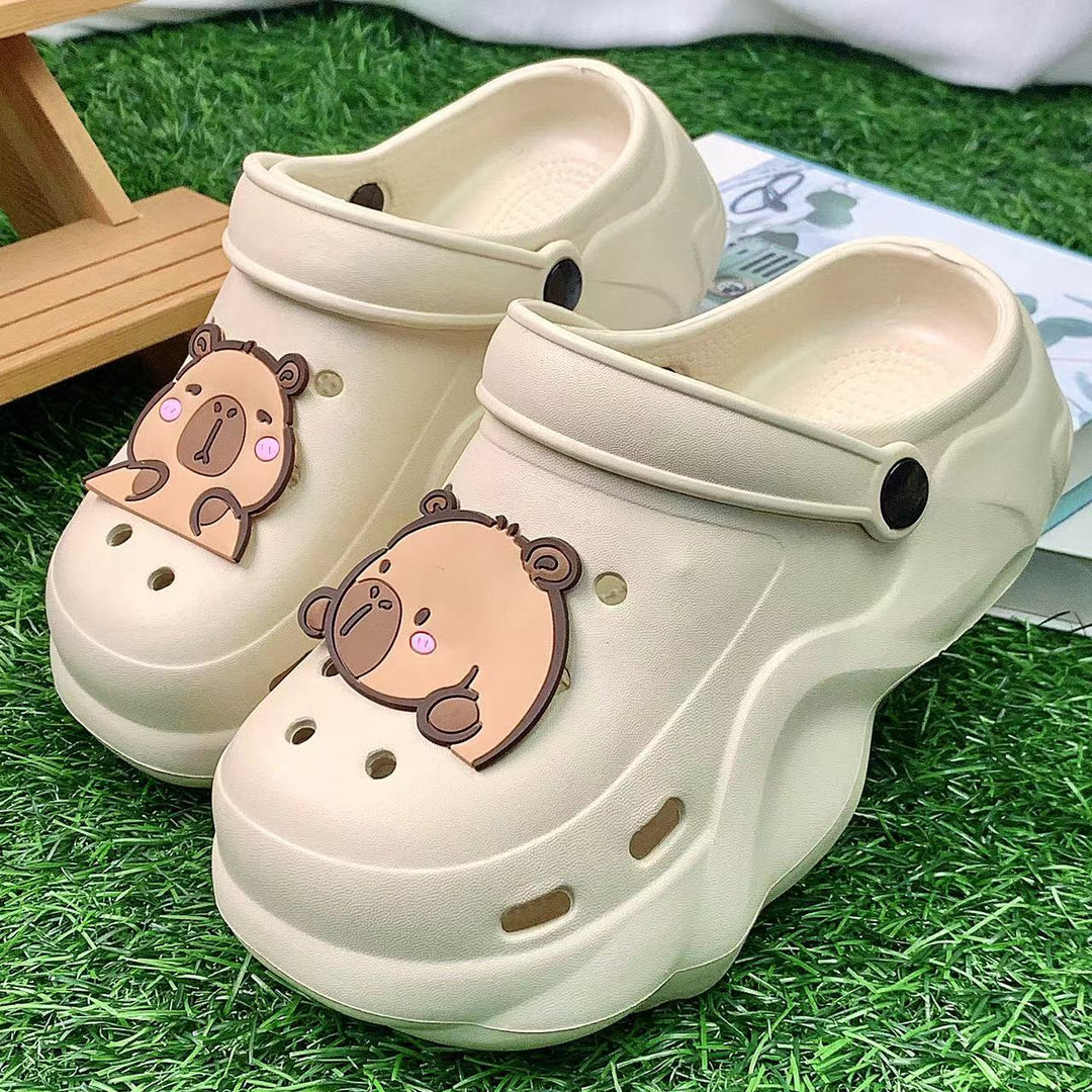 Unisex clogs med sødt bjørn motiv Stilla