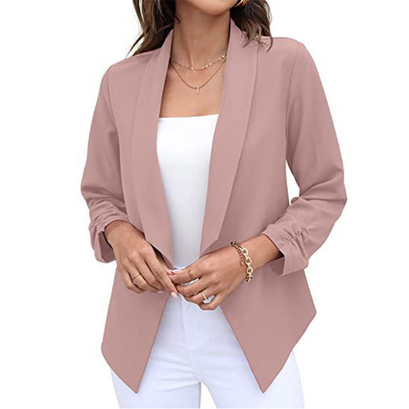 Damer Elegant Jakke med asymmetrisk Snit og raffinerede Detaljer Stilla