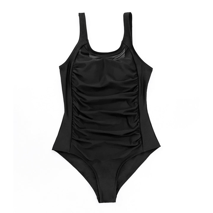 Damebadekjole med elegant mesh-indlægs Skovae