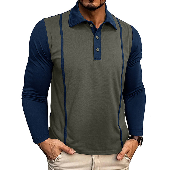 Herre Langærmet Polo T-shirt Stilla