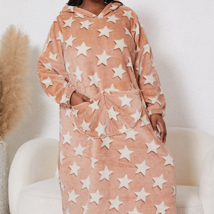 Dame hyggelig hoodie-kappe med stjernetema Stilla