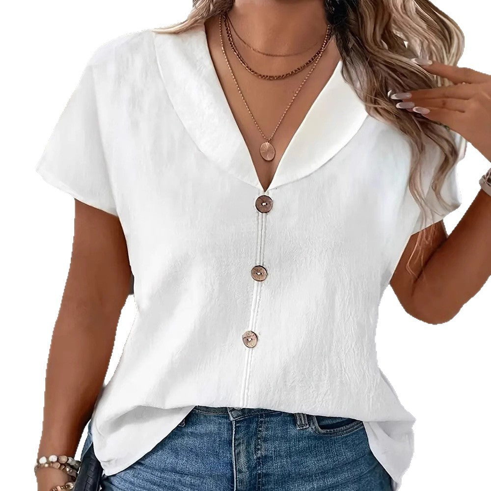 Damer afslappet linned bluse Stilla