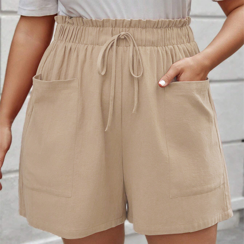 Dame behagelige shorts med elastisk talje og praktiske lommer Stilla
