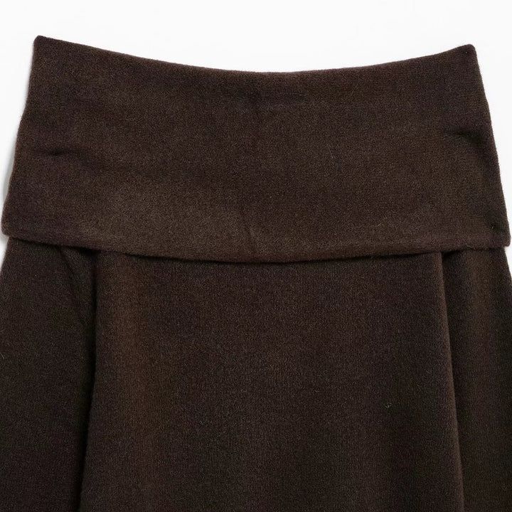 Dame Off-Shoulder Strikpullover med dekorativt bånddetail Stilla